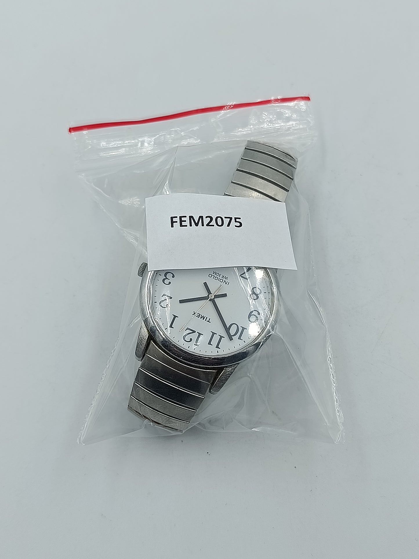 Timex Indiglo Herren Uhr Flexband Silber Klassisch WR30M