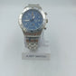 Osco Steel Chronograph Herren Uhr Edelstahl Blau Datum 5BAR