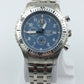 Osco Steel Chronograph Herren Uhr Edelstahl Blau Datum 5BAR