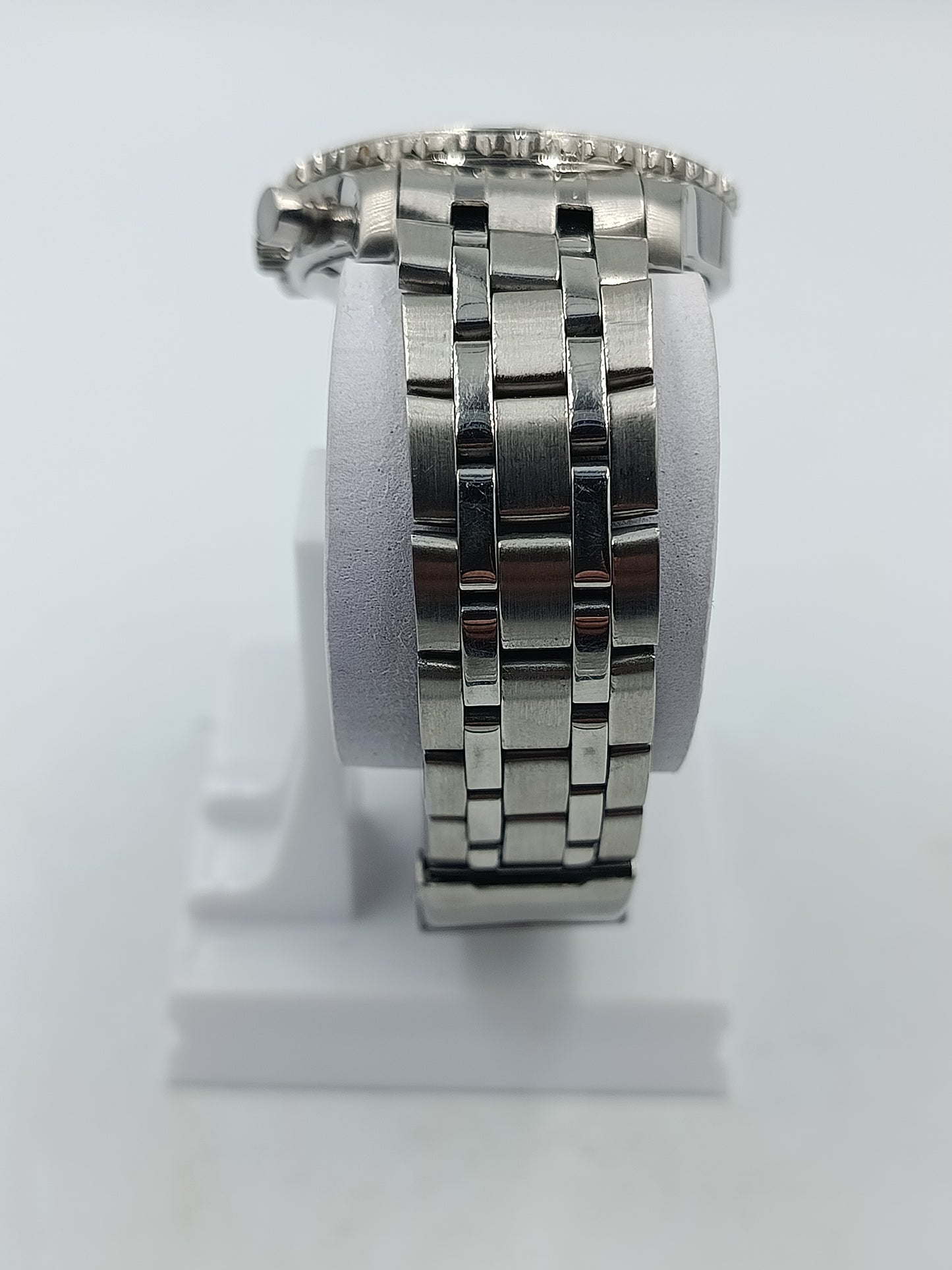 Osco Steel Chronograph Herren Uhr Edelstahl Blau Datum 5BAR