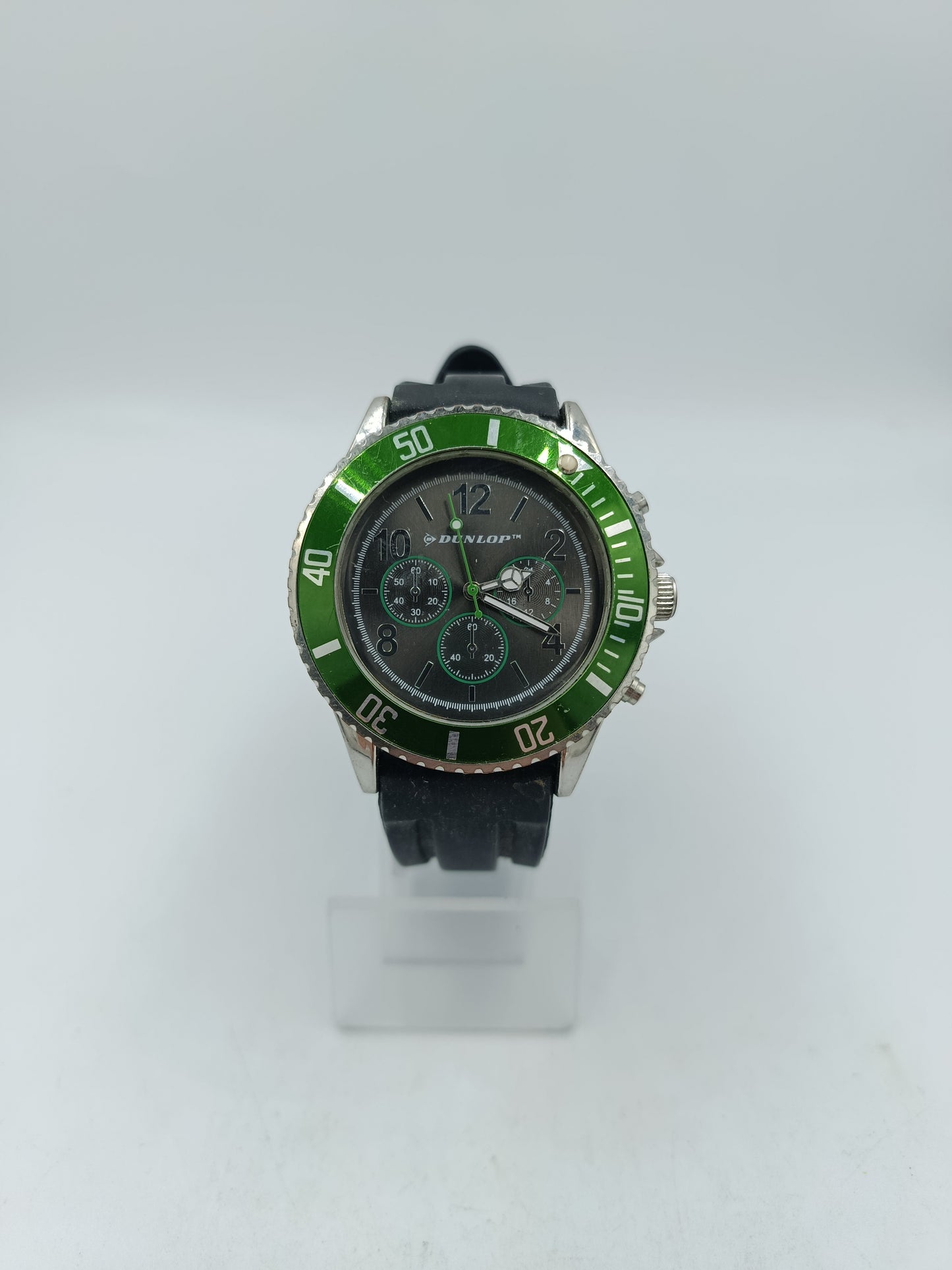 Dunlop Chronograph Herren Uhr Grün Schwarz Sport Taucheruhr Style