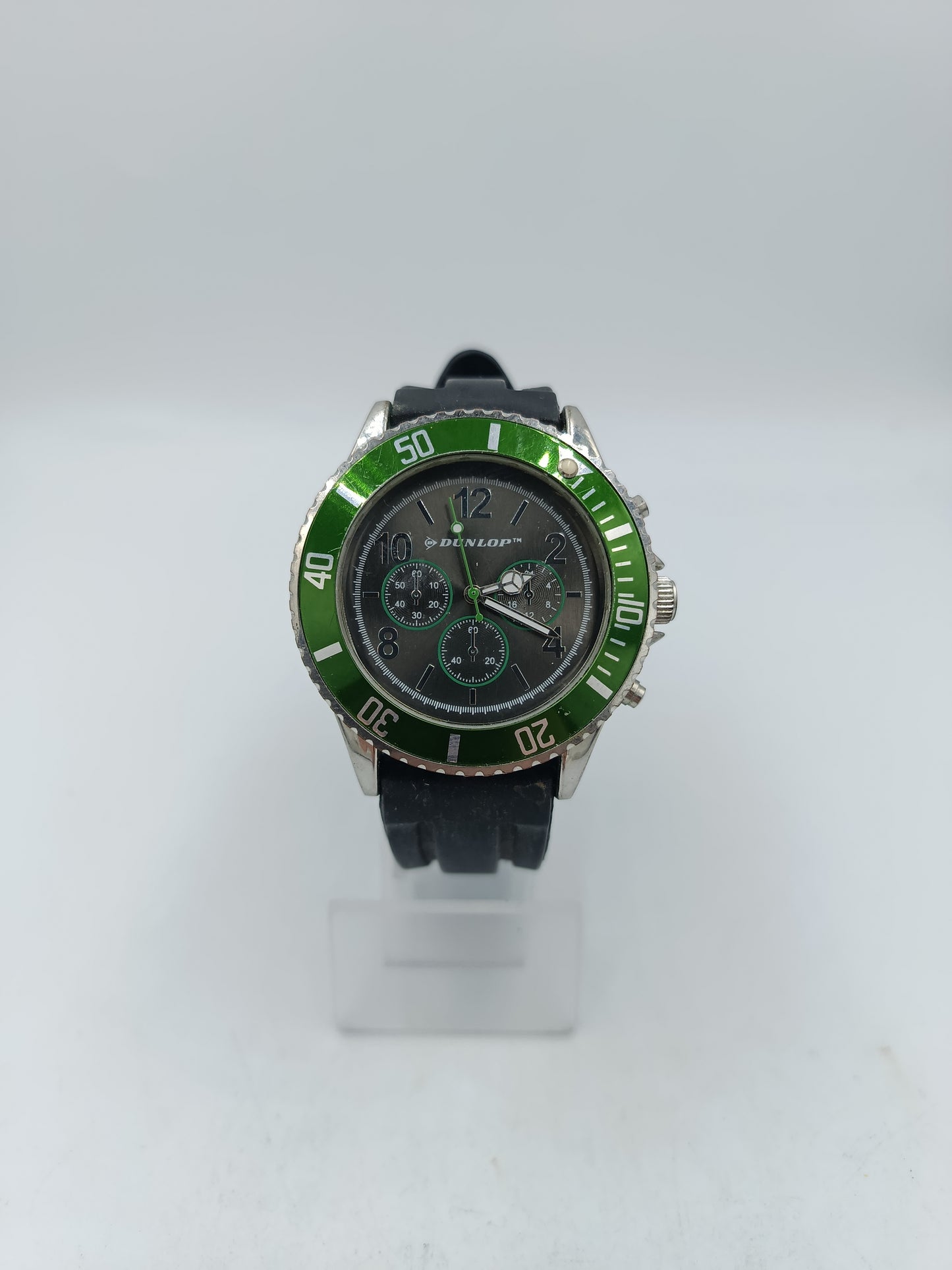 Dunlop Chronograph Herren Uhr Grün Schwarz Sport Taucheruhr Style