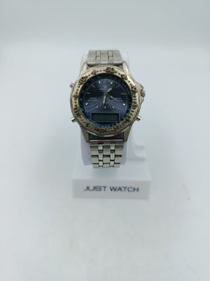 Meister Anker Herren Uhr Analog Digital Vintage Taucheruhr Look Stahl