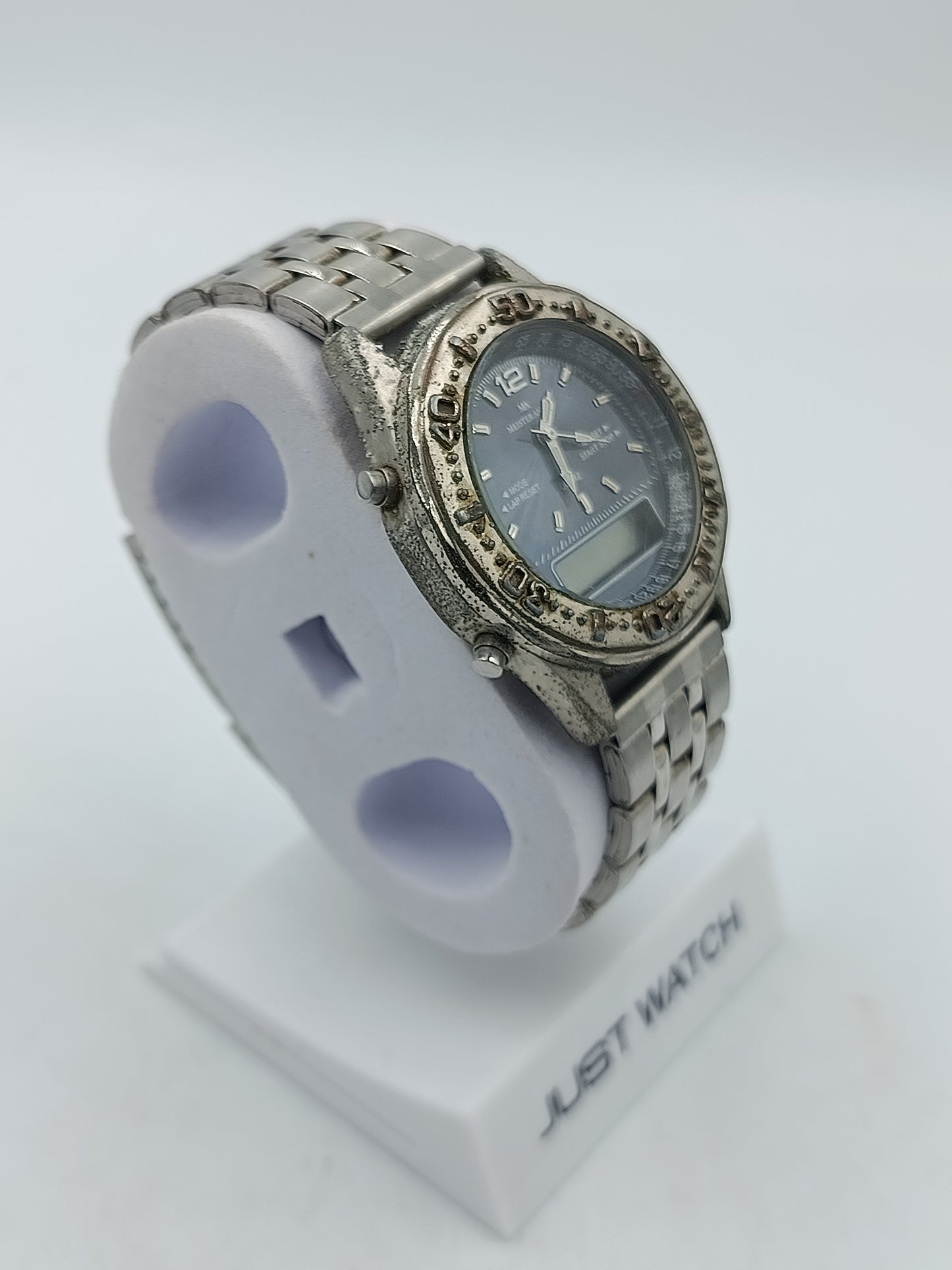 Meister Anker Herren Uhr Analog Digital Vintage Taucheruhr Look Stahl
