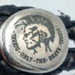 Diesel Armband Leder Edelstahl Herren Schwarz Silber Logo Bracelet