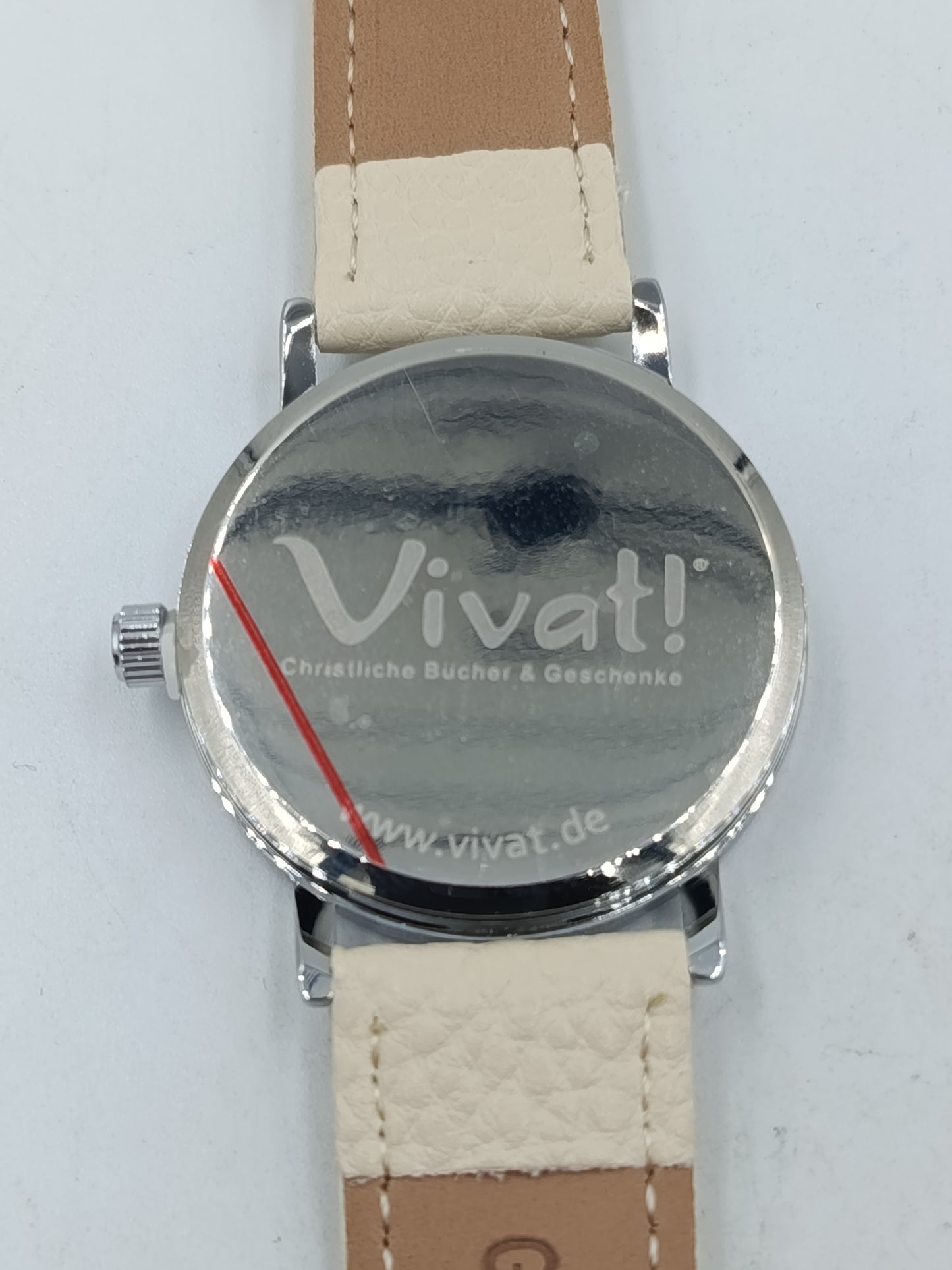 Vivat Damen Uhr Beige Leder Minimalistisch Elegant Quarz Armbanduhr