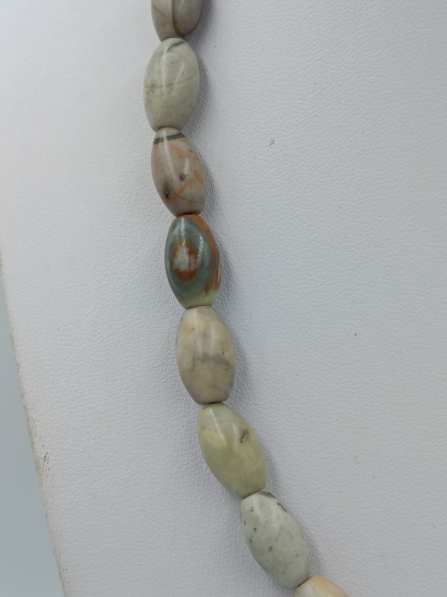 Perlenkette mit Naturstein 45cm Damen Halskette Edelstein Schmuck