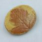 Vintage Brosche Blatt Motiv Keramik Stein Optik 4cm Natur Design