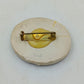Vintage Brosche Blatt Motiv Keramik Stein Optik 4cm Natur Design