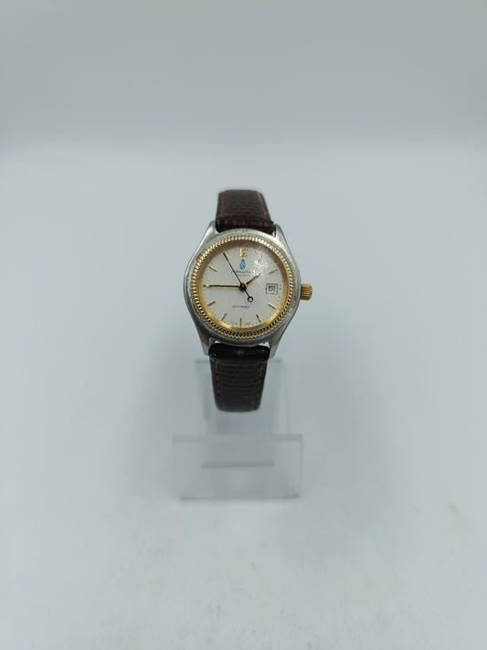Andreas Huber München Automatic Herren Uhr Vintage Datum Leder Armbanduhr