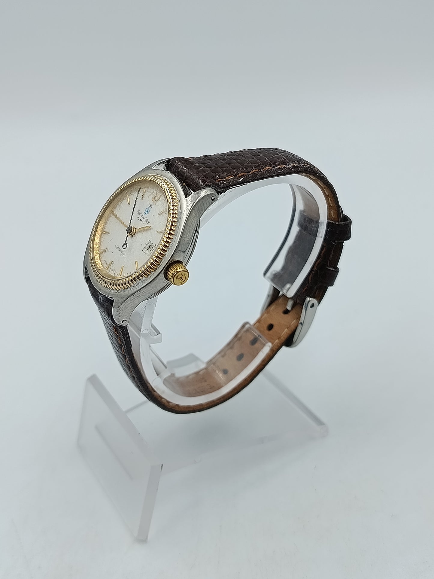Andreas Huber München Automatic Herren Uhr Vintage Datum Leder Armbanduhr