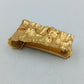 Vintage Krawattenklammer Goldfarben Struktur Design 4,5cm Herren