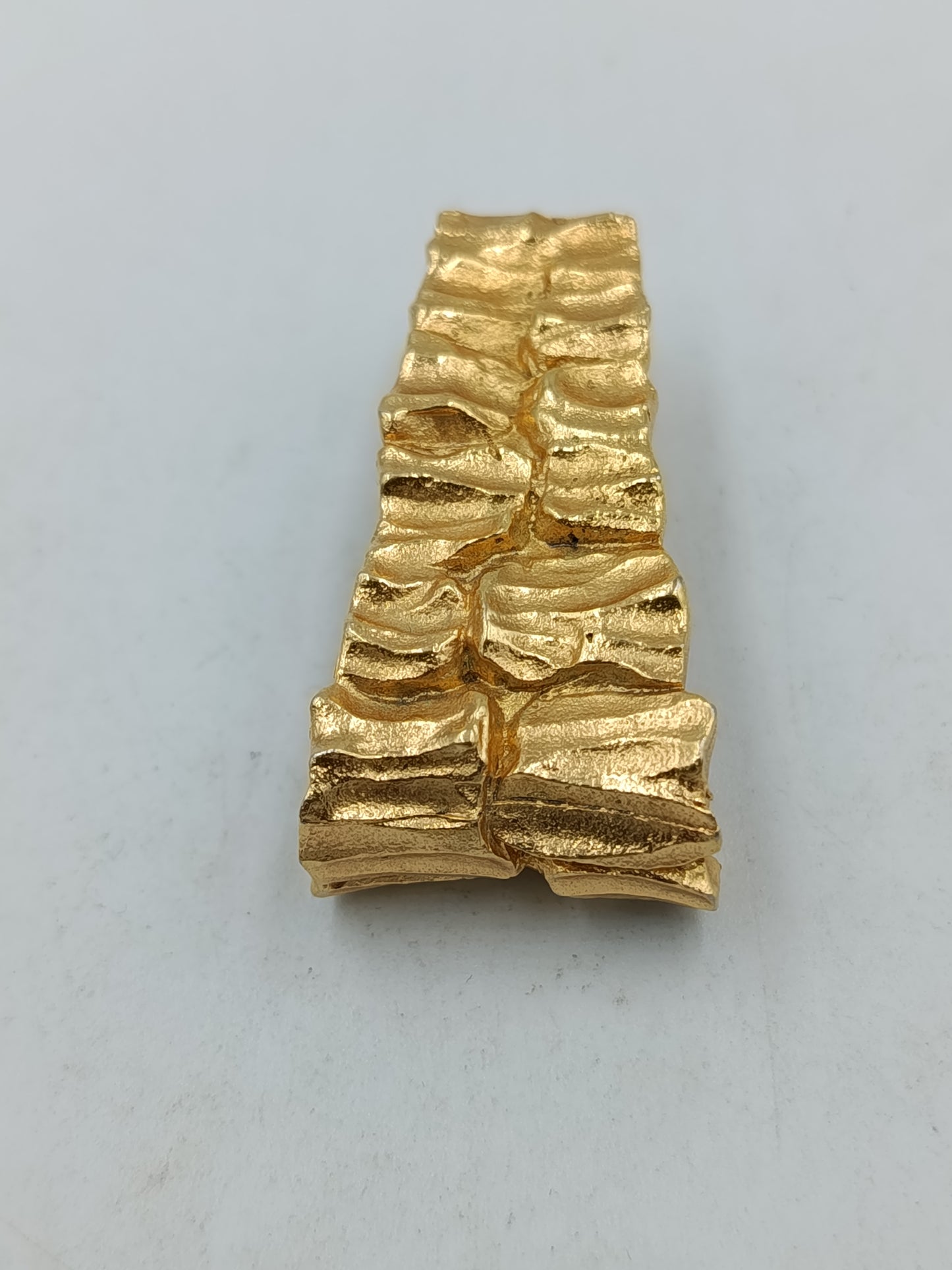 Vintage Krawattenklammer Goldfarben Struktur Design 4,5cm Herren