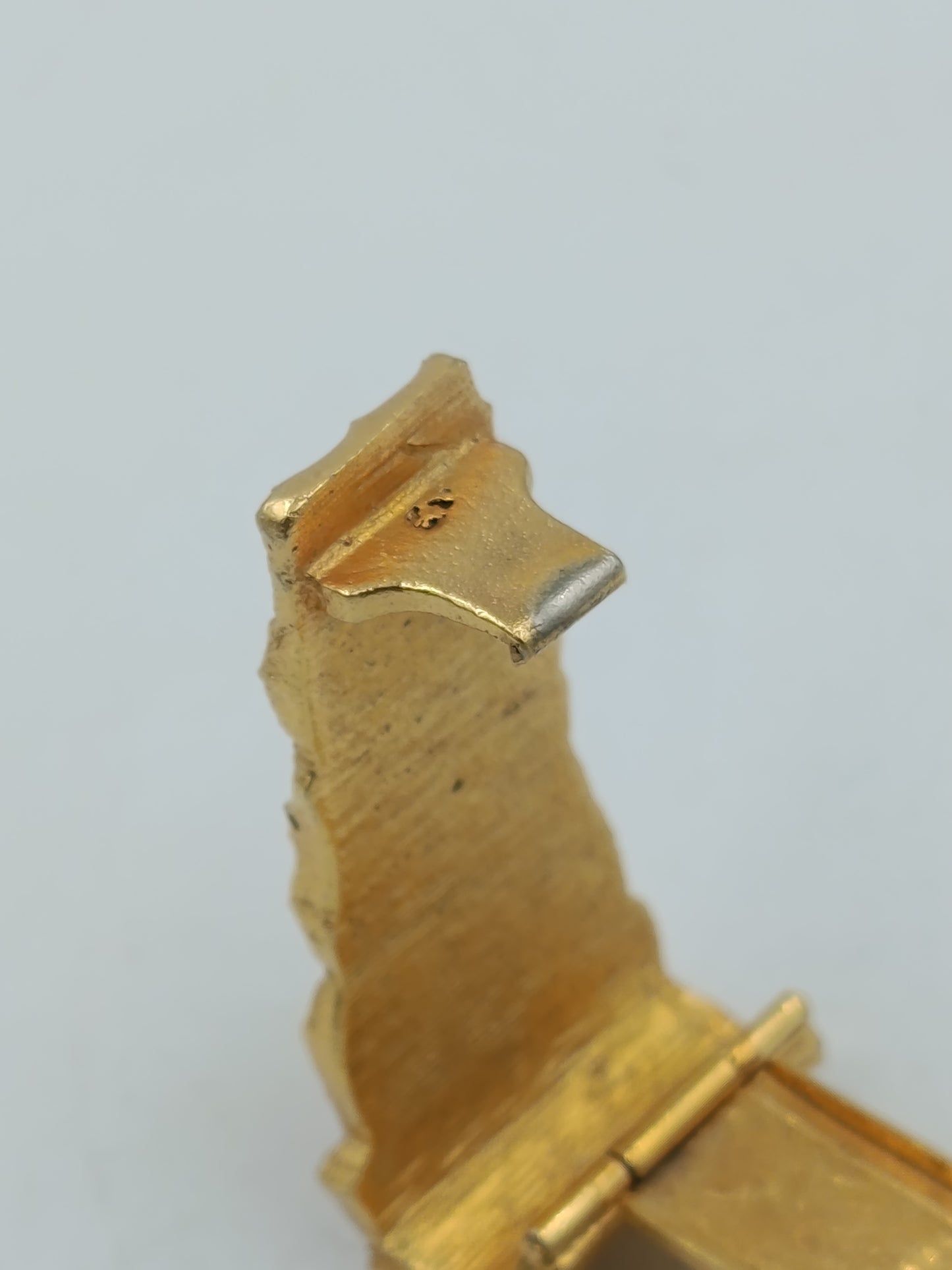 Vintage Krawattenklammer Goldfarben Struktur Design 4,5cm Herren