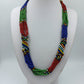 Ethno Perlenkette Bunt Multistrang Afrika Stil 53cm Vintage