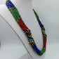 Ethno Perlenkette Bunt Multistrang Afrika Stil 53cm Vintage