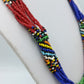 Ethno Perlenkette Bunt Multistrang Afrika Stil 53cm Vintage