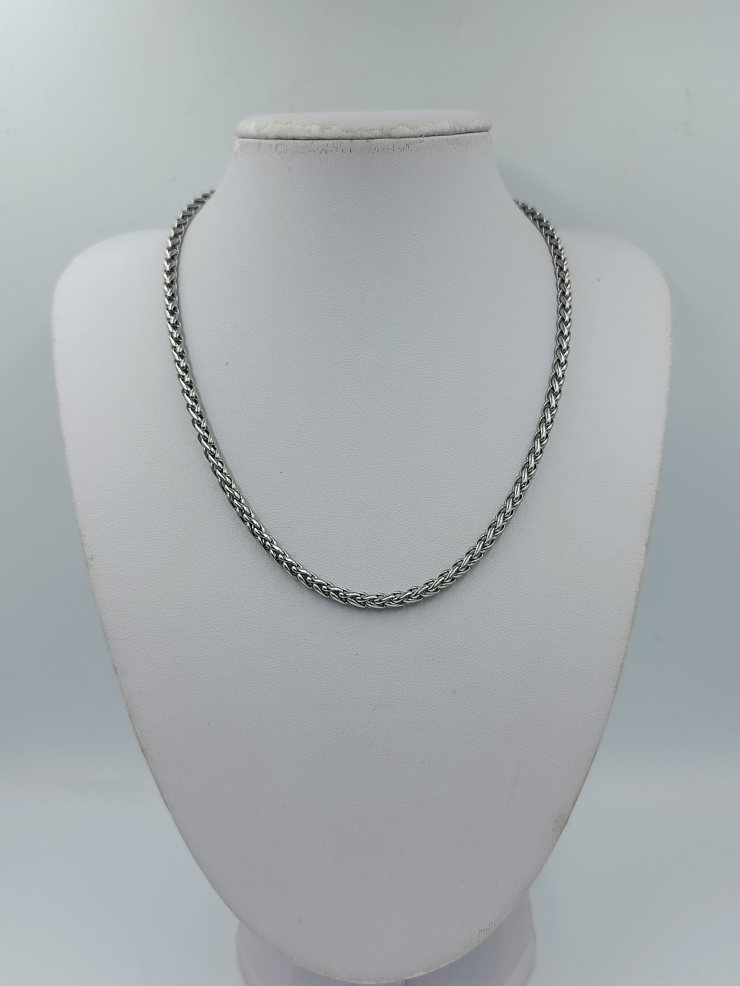 Kette Edelstahl Silberfarben Panzerkette 42cm Herren Unisex