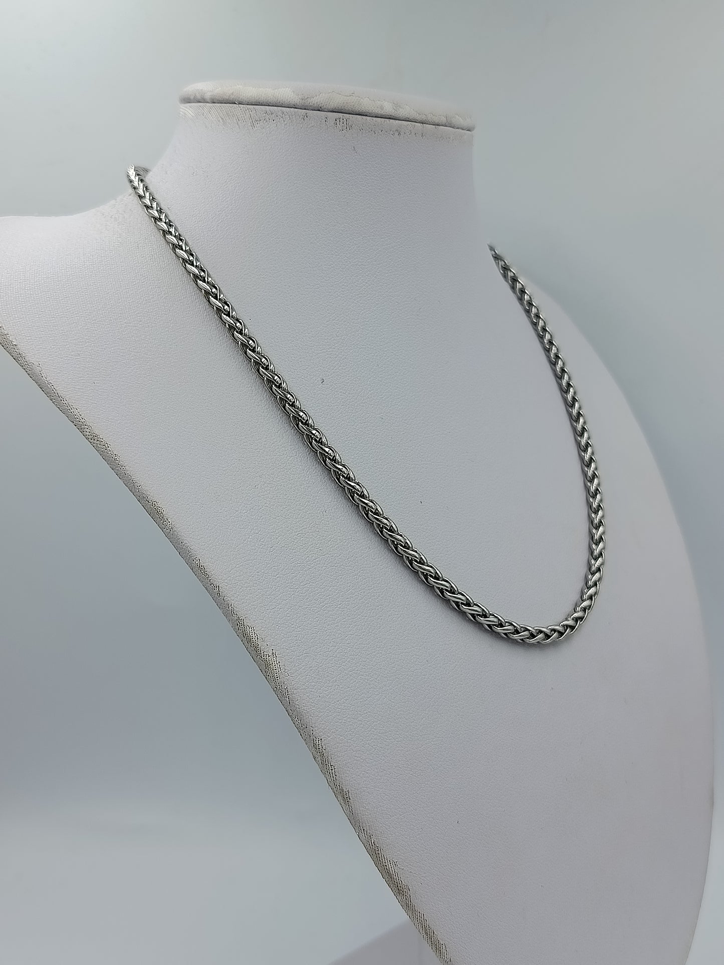Kette Edelstahl Silberfarben Panzerkette 42cm Herren Unisex