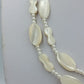 Vintage Perlenkette Creme 2 reihig Perlmutt Optik 87cm Elegant