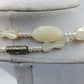 Vintage Perlenkette Creme 2 reihig Perlmutt Optik 87cm Elegant