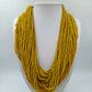 Statement Perlenkette Gelb Multistrang Boho Ethno Vintage voluminöses Desig
