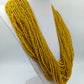 Statement Perlenkette Gelb Multistrang Boho Ethno Vintage voluminöses Desig