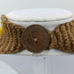 Statement Perlenkette Gelb Multistrang Boho Ethno Vintage voluminöses Desig