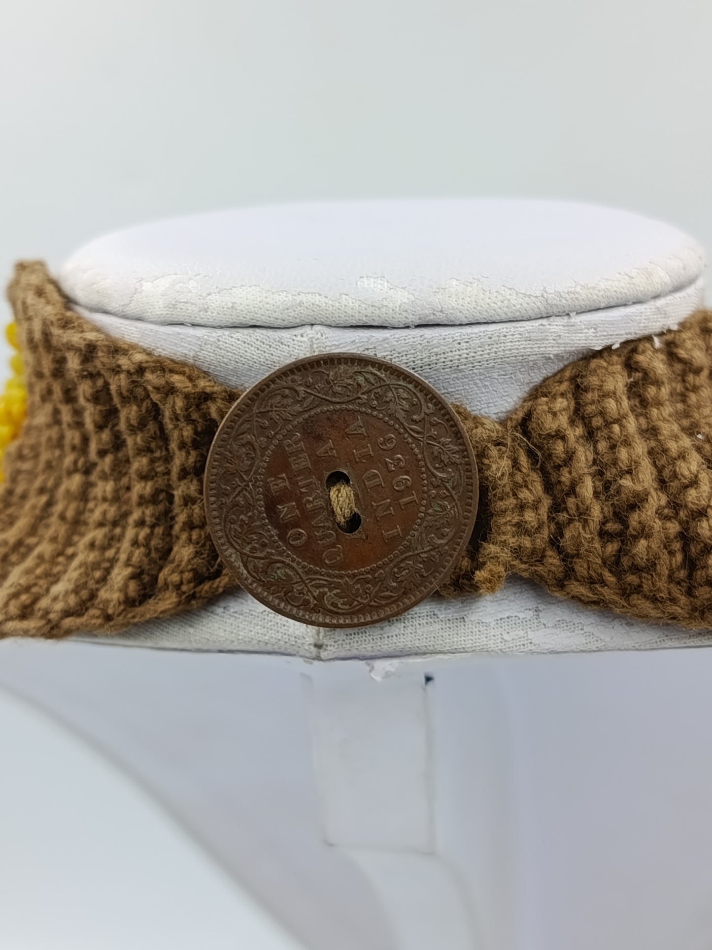 Statement Perlenkette Gelb Multistrang Boho Ethno Vintage voluminöses Desig