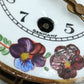 Antike Wanduhr Emaille Zifferblatt Blumen Dekor Schwarzwald Uhrwerk Vintage