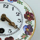 Antike Wanduhr Emaille Zifferblatt Blumen Dekor Schwarzwald Uhrwerk Vintage
