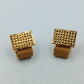 Vintage Manschettenknöpfe goldfarben mit Struktur Retro Herren Schmuck
