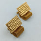 Vintage Manschettenknöpfe goldfarben mit Struktur Retro Herren Schmuck