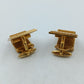 Vintage Manschettenknöpfe goldfarben mit Struktur Retro Herren Schmuck