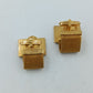 Vintage Manschettenknöpfe goldfarben mit Struktur Retro Herren Schmuck