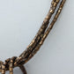 Vintage Halskette mit großem Anhänger Naturstein Optik Braun Beige Boho Stil