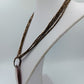Vintage Halskette mit großem Anhänger Naturstein Optik Braun Beige Boho Stil