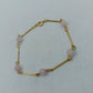 Elegantes Perlenarmband Gold & Rosa – Zartes minimalistisches Design