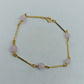 Elegantes Perlenarmband Gold & Rosa – Zartes minimalistisches Design
