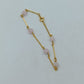 Elegantes Perlenarmband Gold & Rosa – Zartes minimalistisches Design