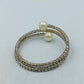 Strass Armreif mit Perlen elastisch  verstellbar elegantes Armband