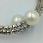 Strass Armreif mit Perlen elastisch  verstellbar elegantes Armband