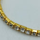 Goldfarbener Strass Armreif  elastisch  elegant Damen Armband