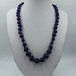 Vintage Amethyst Kugelkette Lila Edelstein elegant mit runden Amethyst-Perlen