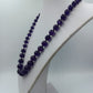 Vintage Amethyst Kugelkette Lila Edelstein elegant mit runden Amethyst-Perlen