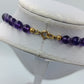 Vintage Amethyst Kugelkette Lila Edelstein elegant mit runden Amethyst-Perlen
