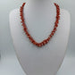 Vintage Korallen Kette Rot Naturstein Splitterkette elegant in warmem Rotton