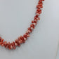 Vintage Korallen Kette Rot Naturstein Splitterkette elegant in warmem Rotton