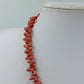 Vintage Korallen Kette Rot Naturstein Splitterkette elegant in warmem Rotton