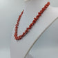 Vintage Korallen Kette Rot Naturstein Splitterkette elegant in warmem Rotton